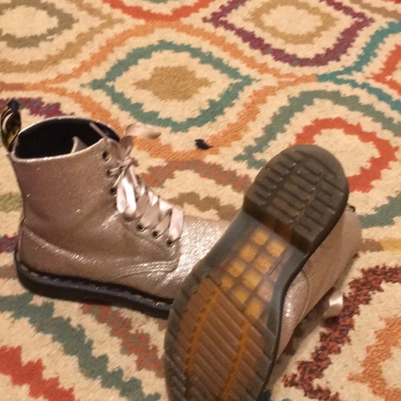 Dr. Martens Shoes - Like new, gold sparkly Dr. Martins!